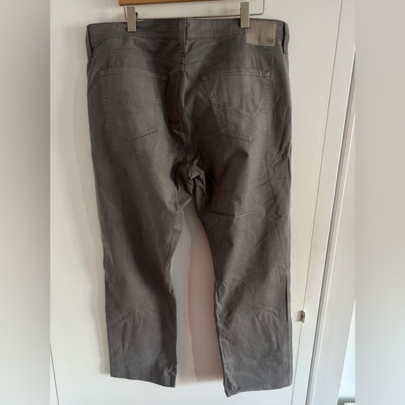 Men’s AG Chino Putty Grey herringbone size 40x32 - Picture 2 of 5